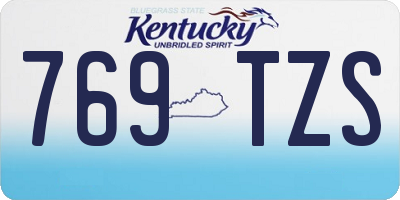 KY license plate 769TZS