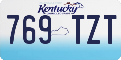 KY license plate 769TZT