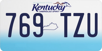 KY license plate 769TZU