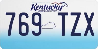 KY license plate 769TZX