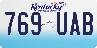KY license plate 769UAB