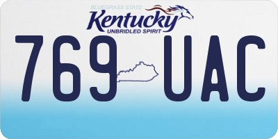 KY license plate 769UAC