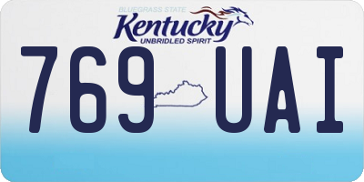 KY license plate 769UAI