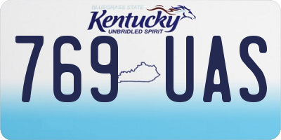 KY license plate 769UAS