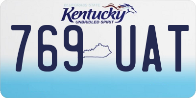 KY license plate 769UAT