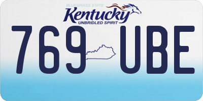KY license plate 769UBE