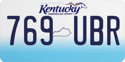 KY license plate 769UBR