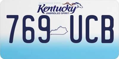 KY license plate 769UCB