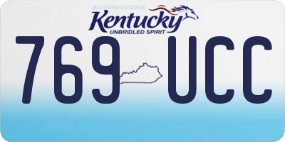 KY license plate 769UCC
