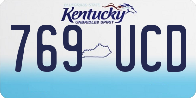 KY license plate 769UCD