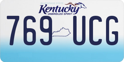 KY license plate 769UCG
