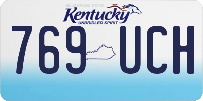 KY license plate 769UCH