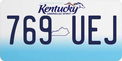 KY license plate 769UEJ