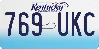KY license plate 769UKC