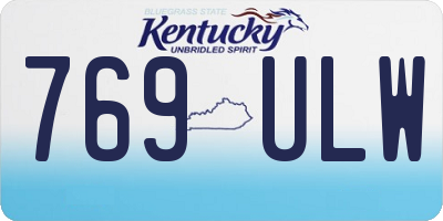 KY license plate 769ULW
