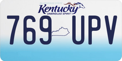 KY license plate 769UPV