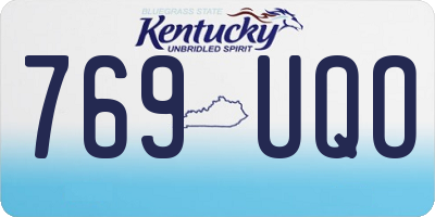 KY license plate 769UQO