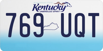 KY license plate 769UQT