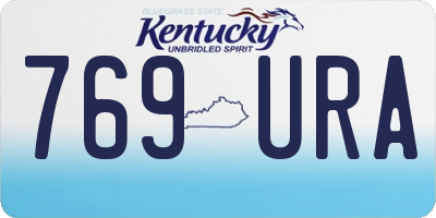 KY license plate 769URA