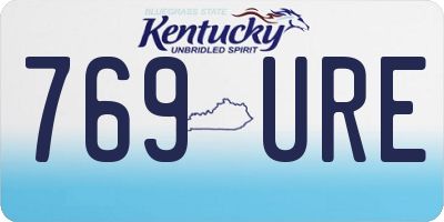 KY license plate 769URE