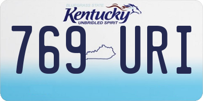 KY license plate 769URI
