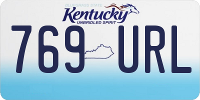 KY license plate 769URL