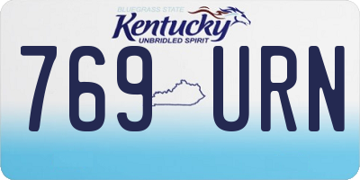 KY license plate 769URN