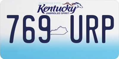 KY license plate 769URP