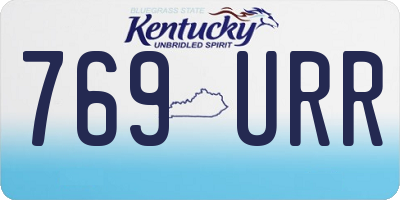 KY license plate 769URR