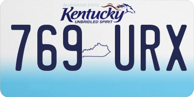 KY license plate 769URX