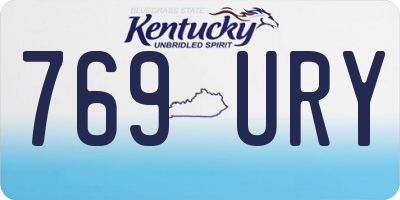 KY license plate 769URY