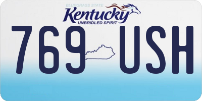 KY license plate 769USH