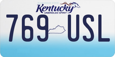 KY license plate 769USL