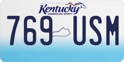 KY license plate 769USM