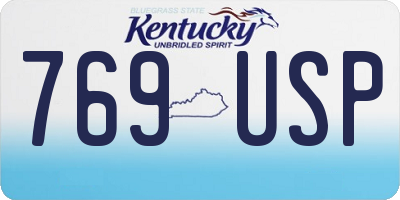 KY license plate 769USP