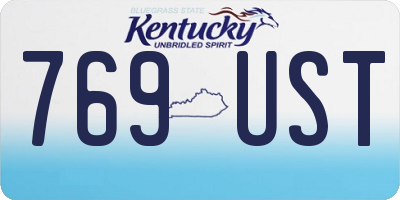 KY license plate 769UST
