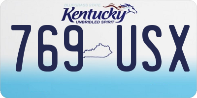 KY license plate 769USX
