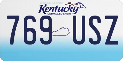 KY license plate 769USZ