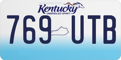 KY license plate 769UTB