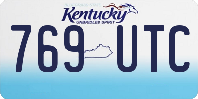 KY license plate 769UTC