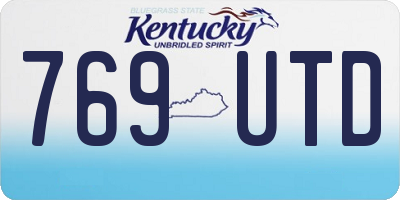 KY license plate 769UTD