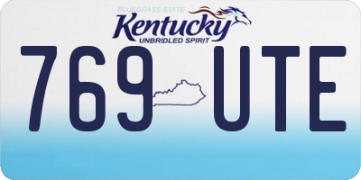 KY license plate 769UTE