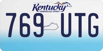 KY license plate 769UTG
