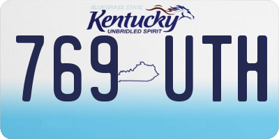 KY license plate 769UTH