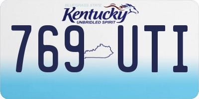 KY license plate 769UTI
