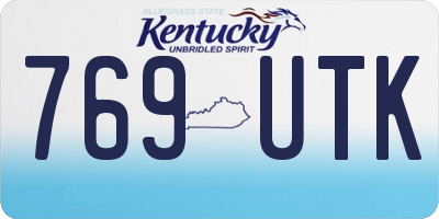 KY license plate 769UTK