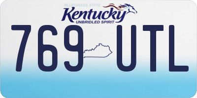 KY license plate 769UTL