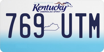 KY license plate 769UTM
