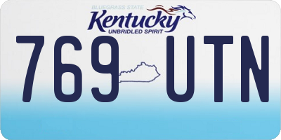 KY license plate 769UTN