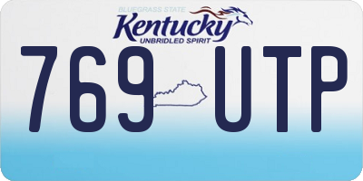 KY license plate 769UTP